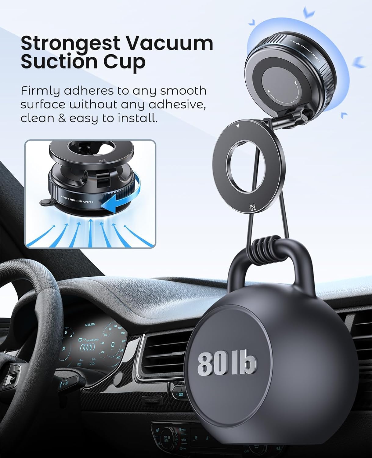 Vacuum Suction Magnetic phone holder